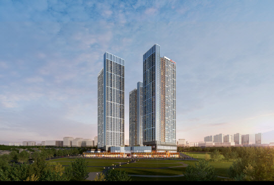 힐스테이트 고덕 스카이시티 투시도. <현대건설 제공>